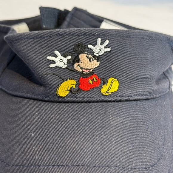 Walt Disney World Mickey Mouse Visor Hat Large Youth Adjustable Navy Blue - Picture 6 of 6